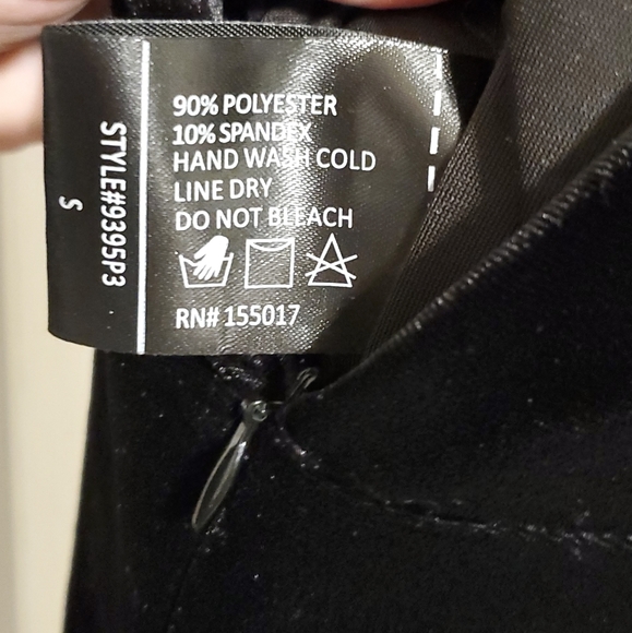 Ricarica black velvet sleeveless maxi dress, drape top, leg slit , Sz S - Picture 10 of 16